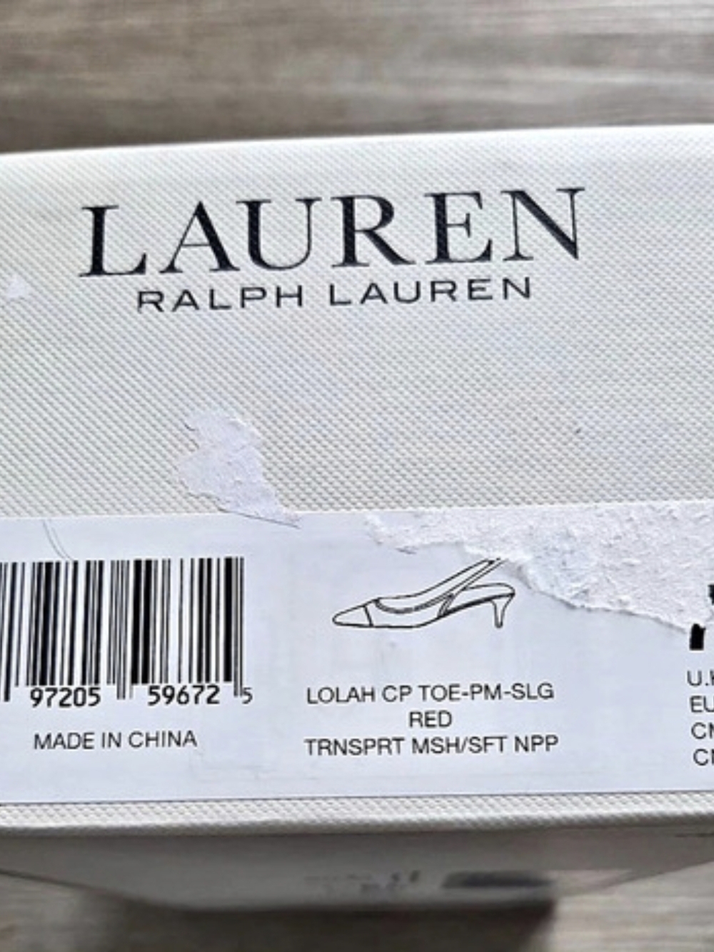 Lauren Ralph Lauren Lolah CP Toe-PM-SLG Pointed Toe Slingback Heels in Red US 7 - Picture 5 of 5